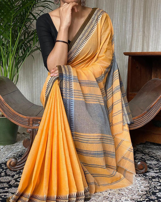 Pastel Loom - Khadi Cotton Handloom Saree