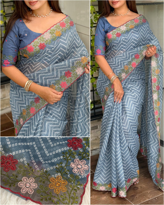 Savan - Cotton Satin Saree