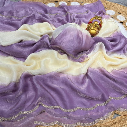 Inaya - Space silk saree(Jarkhan work)
