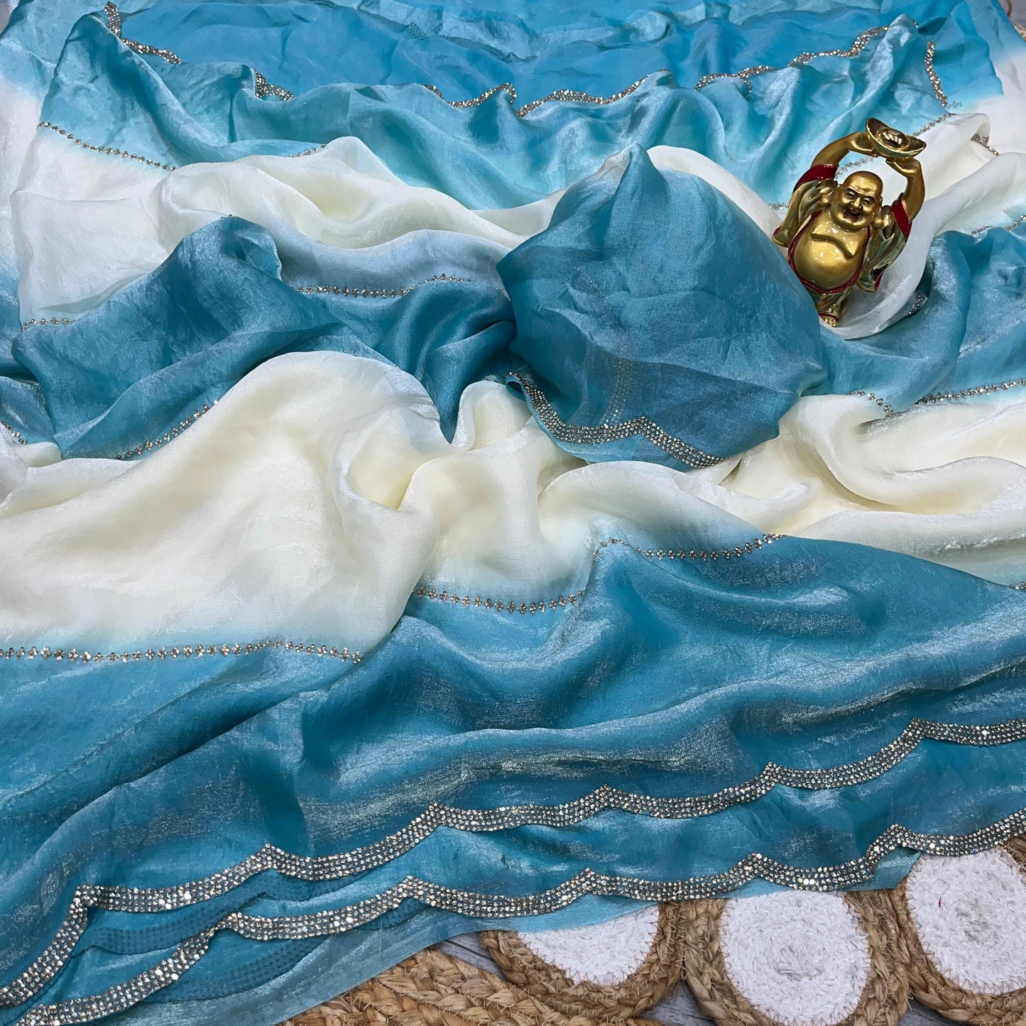 Inaya - Space silk saree(Jarkhan work)