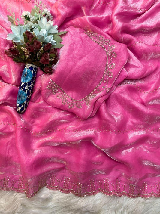 Rosy - Space Silk Saree