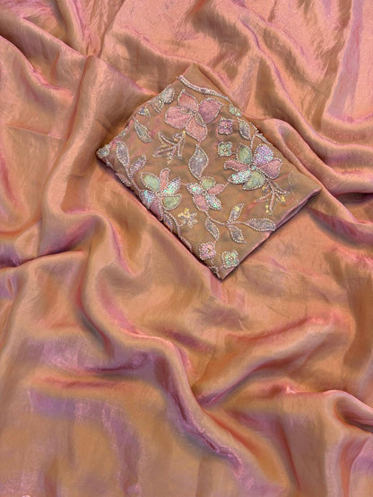 Zara - Space Silk Saree with Handworked Blouse