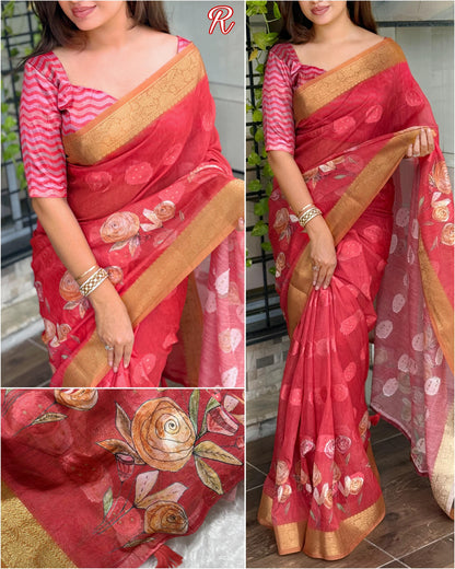 Rosa - Cotton Jaquard Saree