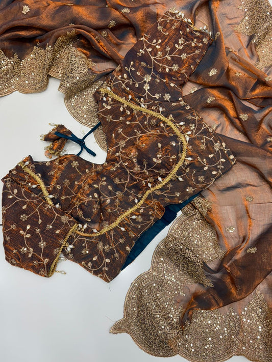 Mayura - Fendy Silk Saree | Stitched Blouse