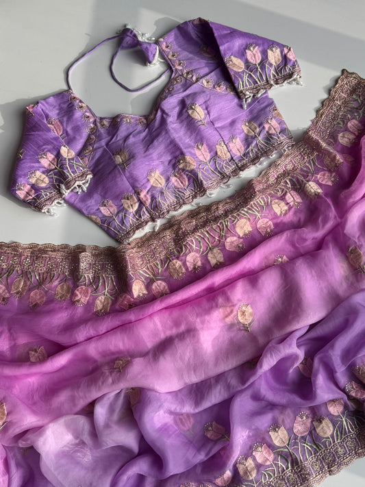 Vanna - Fendy Silk Saree  | Stitched Blouse