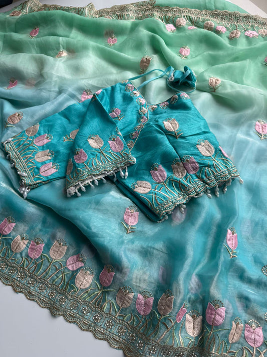 Vanna - Fendy Silk Saree  | Stitched Blouse