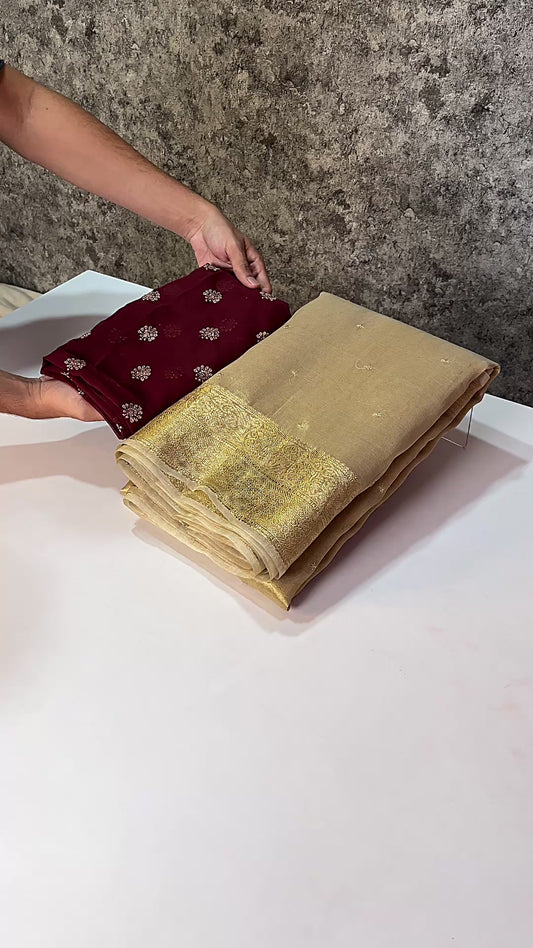 Yazhi - Tissue Silk Saree