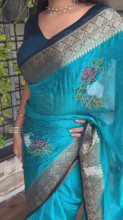 Kanishka - Fendy Satin Saree