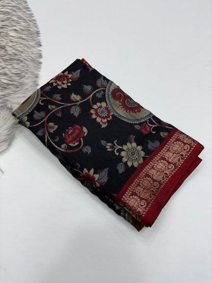 Dola - Pen kalamkari saree