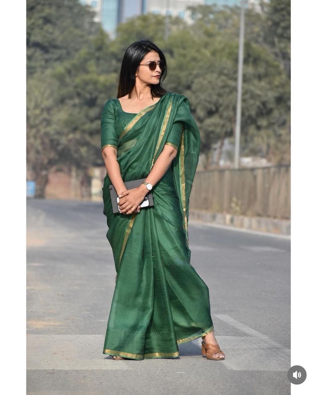 Zariya - Kota Doria Silk Saree