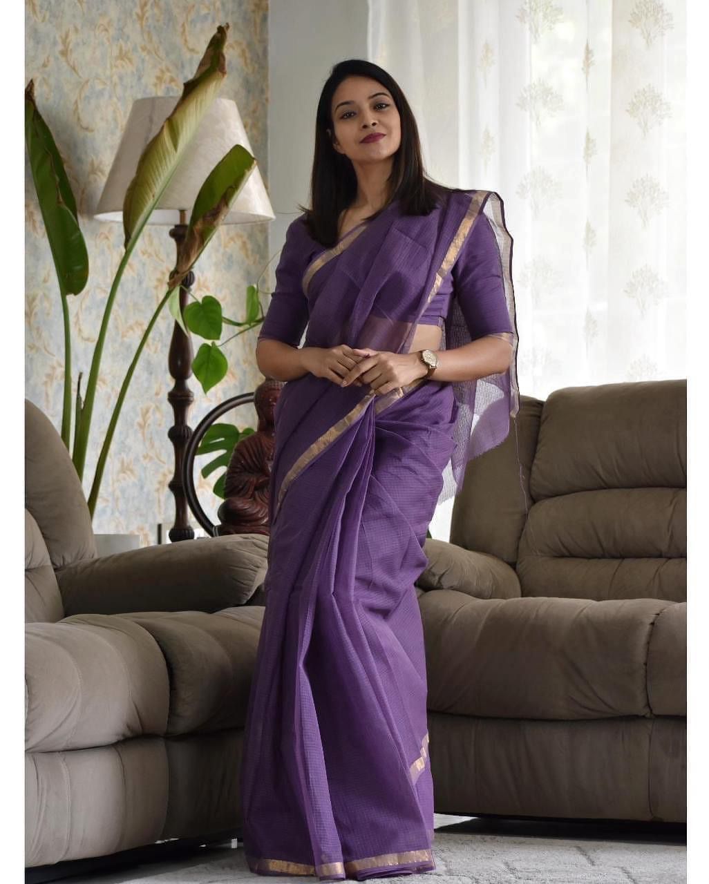 Zariya - Kota Doria Silk Saree