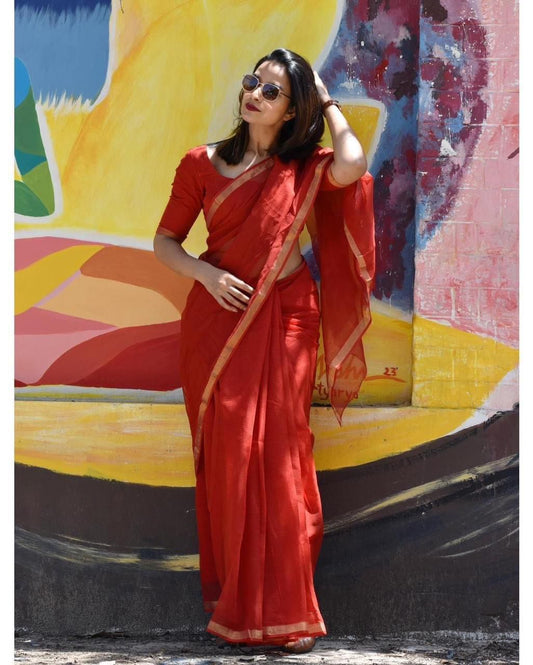 Zariya - Kota Doria Silk Saree