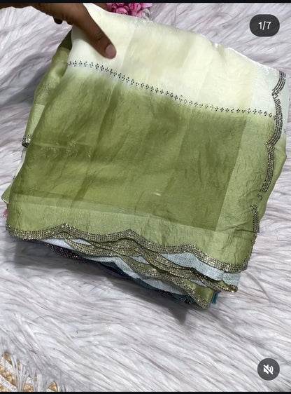 Inaya - Space silk saree(Jarkhan work)