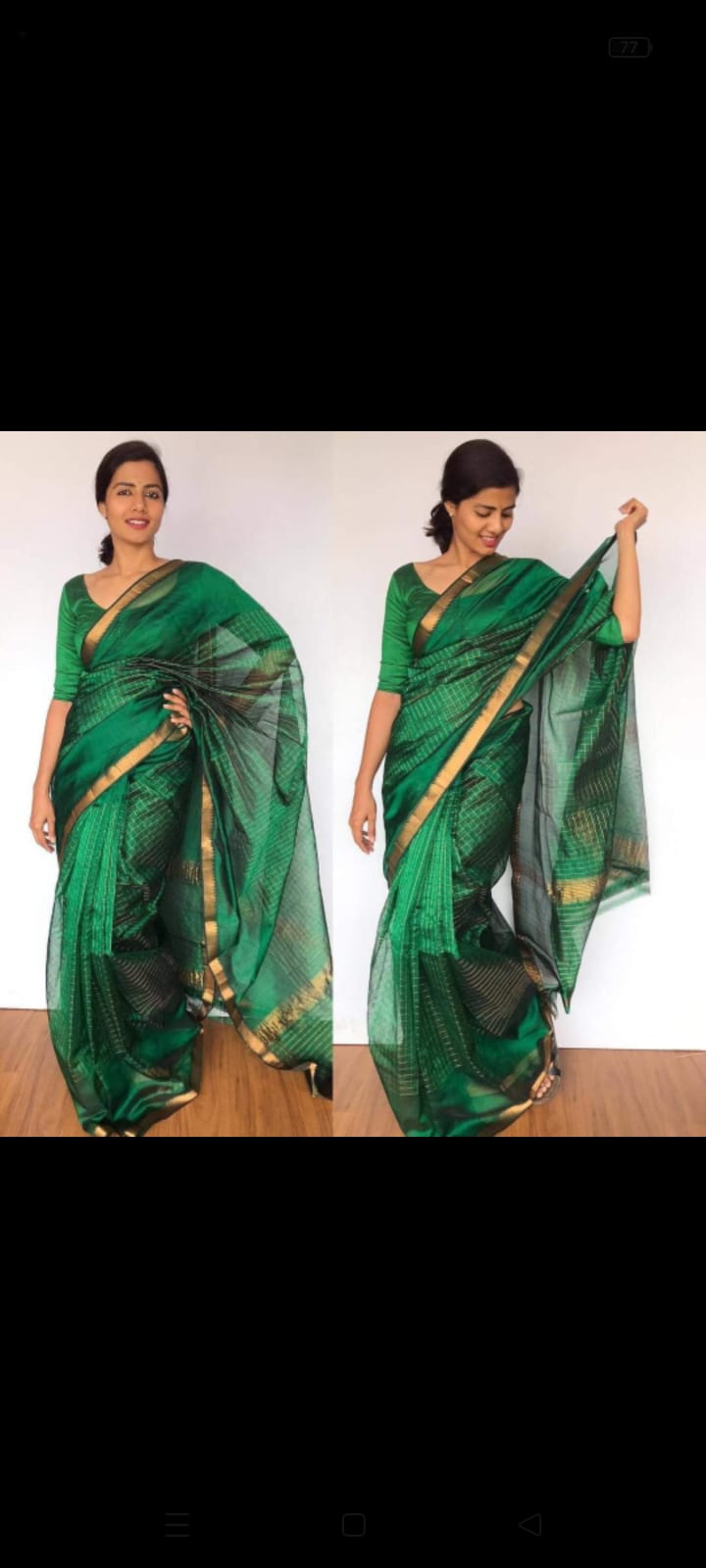 Manvi - Semi Tussar Silk Saree